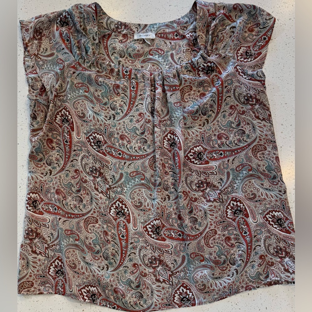 18/20 Dress Barn  Women's Sleeveless Paisley Print Blouse Casual Top Women’s Top